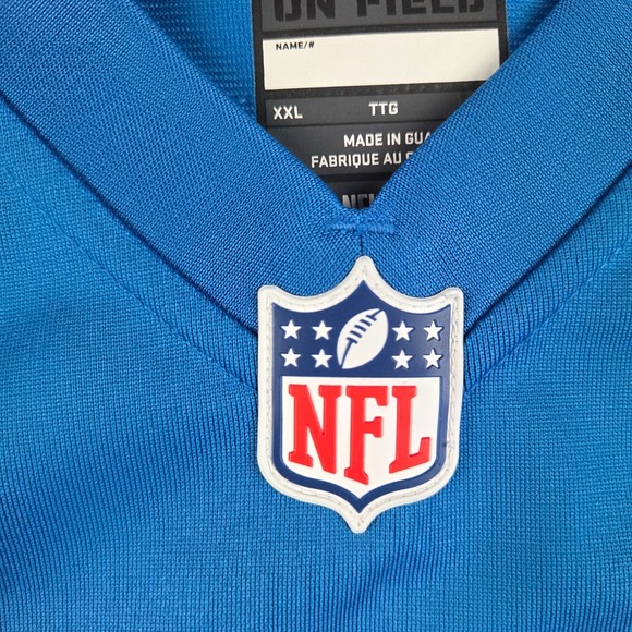 Detroit Lions Jersey Mens 2XL Blue #00 Personalized Name Nike NFL Football - Picture 3 of 13